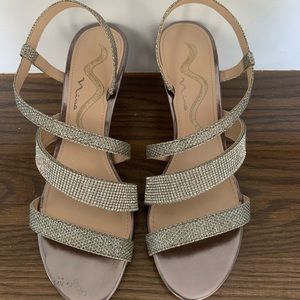 Silver diamonds heels